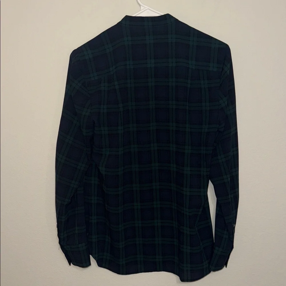 J. Crew Tartan Plaid Sheer Blouse / size small. B8